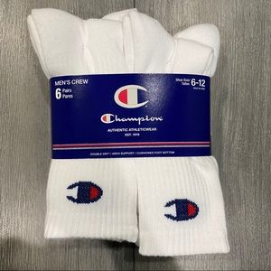 6-Pairs White Champion Socks
